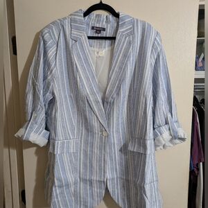 Roaman's 22W Linen Blazer